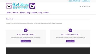 
                            2. Client Portal - Wet Noses Pet Sitting