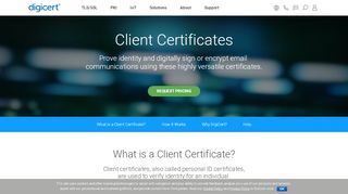 
                            9. Client (S/MIME) Certificates | DigiCert.com