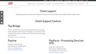 
                            1. Client Support Centres | ADP Payroll