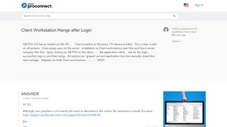 
                            1. Client Workstation Hangs after Login` - Accountants Community