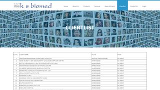 
                            9. Clientlist | K.S. Biomed ServicesK.S. Biomed Services