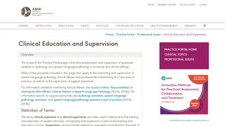 
                            2. Clinical Education and Supervision: Resources - ASHA