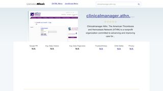 
                            8. Clinicalmanager.athn.org website. Log In | athn.