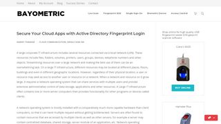 
                            8. Cloud Apps with Active Directory Fingerprint Login