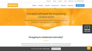 
                            7. Cloud extranet software that is quick and simple to setup - Kahootz