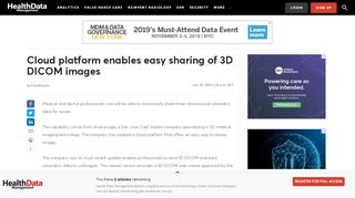 
                            9. Cloud platform enables easy sharing of 3D DICOM images | Health ...