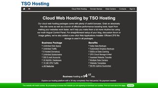 
                            3. Cloud Web Hosting by TSO Hosting