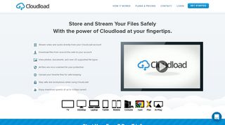 
                            8. Cloudload - Store and stream your files safely from the cloud.