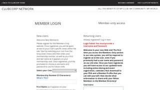 
                            7. ClubCorp Member Login