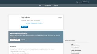 
                            5. Clutch Prep | LinkedIn
