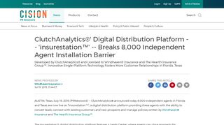 
                            5. ClutchAnalytics®' Digital Distribution Platform -- 'insurestation ...