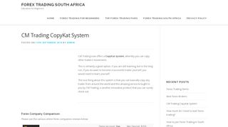 
                            5. CM Trading CopyKat System - Forex Trading South Africa