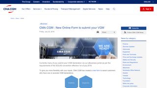 
                            2. CMA CGM eBusiness | VGM New Web Form