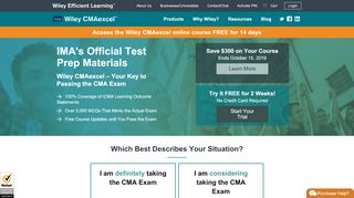 
                            9. CMA Exam Review & Test Prep - Wiley CMAexcel