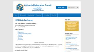 
                            9. CMC North Conference - California Mathematics Council