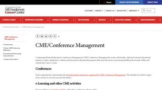 
                            8. CME/Conference Management | MD Anderson Cancer Center