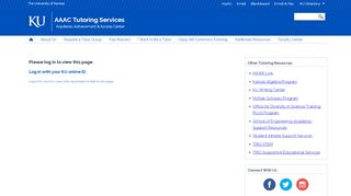 
                            2. CMS Login - AAAC Tutoring Services - The University of Kansas