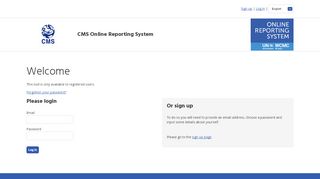 
                            3. CMS Online Reporting System