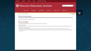 
                            6. CMS Portal: Template Examples - WPI - Worcester Polytechnic Institute