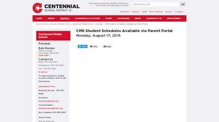 
                            9. CMS Student Schedules Available via Parent Portal ...