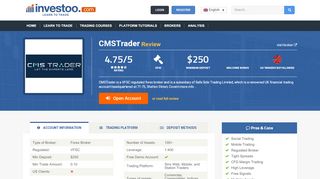 
                            6. CMSTrader Review | Investoo.com - Trading School, Brokers ...