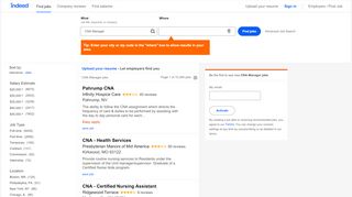 
                            4. CNA Manager Jobs, Employment | Indeed.com