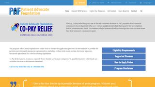 
                            4. Co-Pay Relief Program | Patient Advocate Foundation