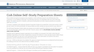 
                            2. CoA Online Self-Study Preparation Sheets for Site Visits