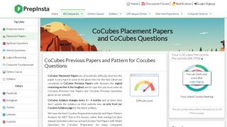 
                            8. CoCubes Previous Papers & Placement Papers for Online Test ...