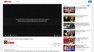 
                            6. COD WW2 HOW TO PLAY MLG GAMEBATTLES - YouTube