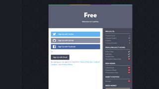 
                            4. CodePen Free Sign Up