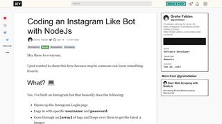 
                            7. Coding an Instagram Like Bot with NodeJs - DEV Community