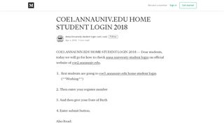 
                            10. COE1.ANNAUNIV.EDU HOME STUDENT LOGIN 2018 - Anna ...