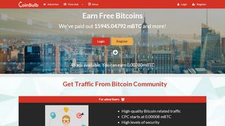 
                            5. CoinBulb | Earn Bitcoin - Bitcoin Advertising - Bitcoin PTC