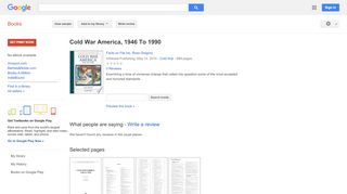 
                            9. Cold War America, 1946 To 1990