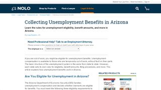 
                            8. Collecting Unemployment Benefits in Arizona | Nolo