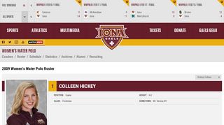 
                            9. Colleen Hickey - Women's Water Polo - Iona College Athletics