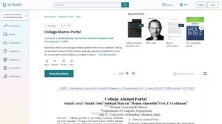 
                            9. College Alumni Portal | Websites | World Wide Web - Scribd