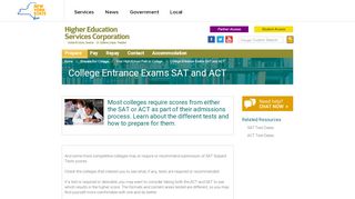 
                            3. College Entrance Exams SAT and ACT - NYS …