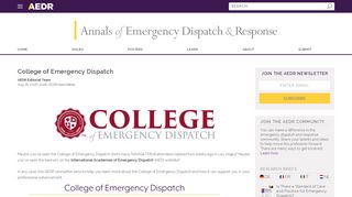 
                            7. College of Emergency Dispatch | AEDR Journal