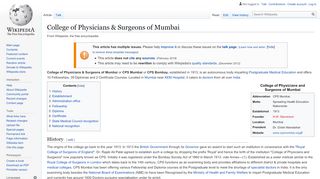 
                            6. College of Physicians & Surgeons of Mumbai - Wikipedia