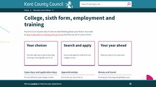 
                            1. College, sixth form, employment and training - Kent County ...