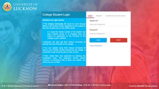 
                            8. College Student Login - Lucknow University