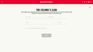 
                            5. Colonel's Club - KFC.com