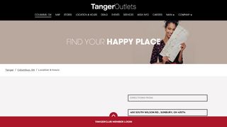 
                            8. Columbus, OH | Location & Hours - Tanger Outlets