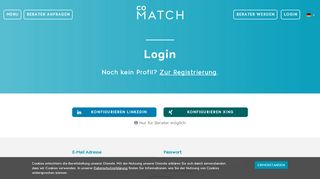 
                            3. COMATCH: Login um Profil und Projekte zu …