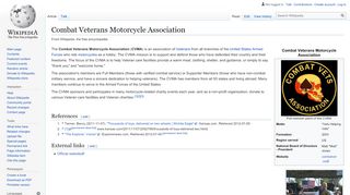 
                            3. Combat Veterans Motorcycle Association - Wikipedia