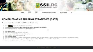 
                            1. COMBINED ARMS TRAINING STRATEGIES (CATS) – SSI Learning ...