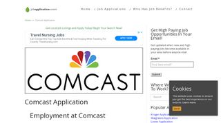 
                            8. Comcast Application - Online Job Employment Form