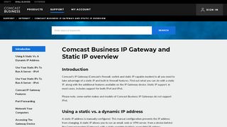 
                            7. Comcast Business IP Gateway and Static IP overview ...